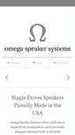 Mobile Screenshot of omegaloudspeakers.com